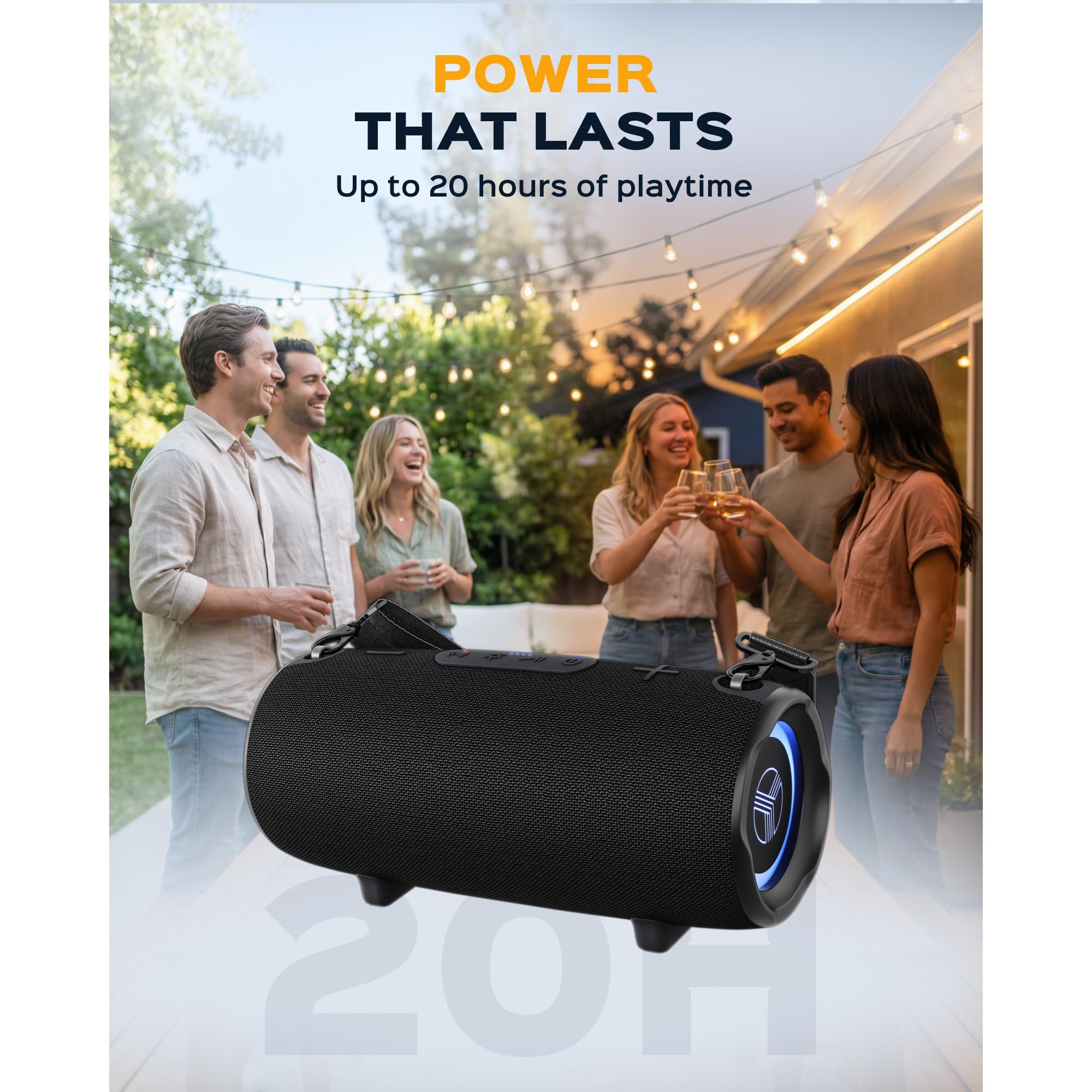 Sony ULT Field 3 Wireless Portable Bluetooth Speaker, IP67 Waterproof, Dustproof, Rustproof, and Shockproof with Enhanced Bass, 24 Hour Battery and Shoulder Strap (SRSULT30H), Forest Gray