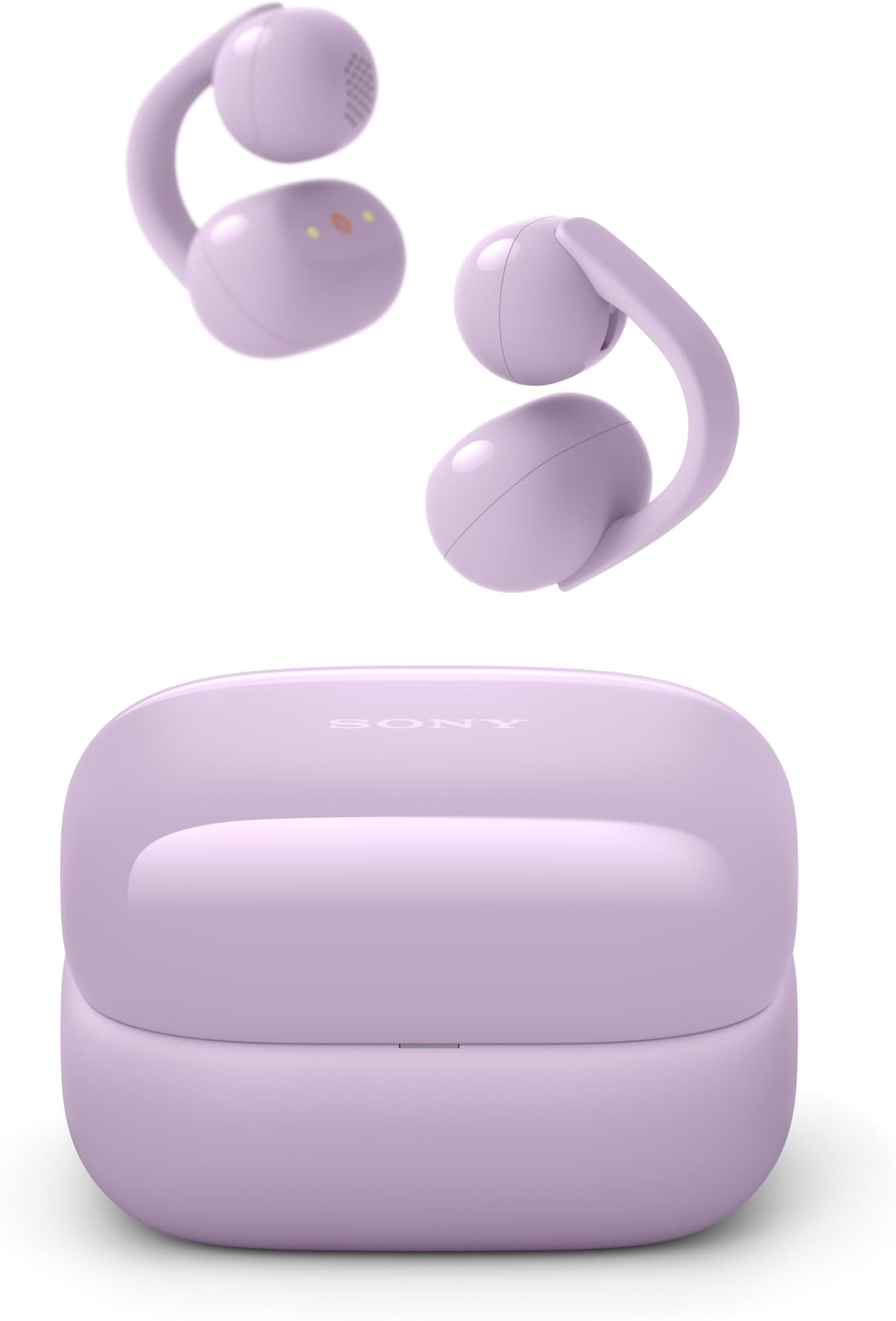 Sony LinkBuds Clip Open-Ear Truly Wireless Earbuds, Comfortable & Secure Fit, Lightweight Clip-On Design, Touch Controls, Ambient Sound Awareness, Water Resistant, Up to 37 Hrs of Playback, Lavender