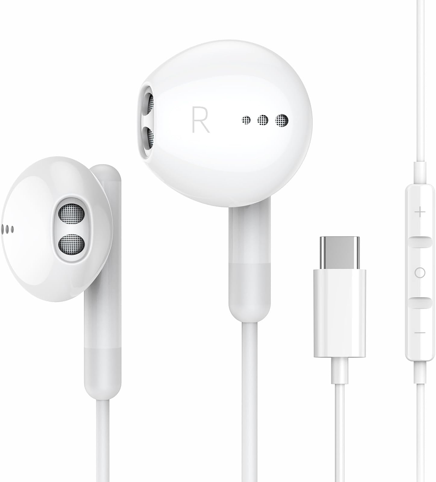 2 Pack-USB C Headphones for iPhone 17/16/15, Type C Earbuds Wired Earbuds with Microphone & Remote Control Noise Cancelling Earphones, Compatible with iPhone 17/16/15 Pro Max, iPad, Most USB C Jack